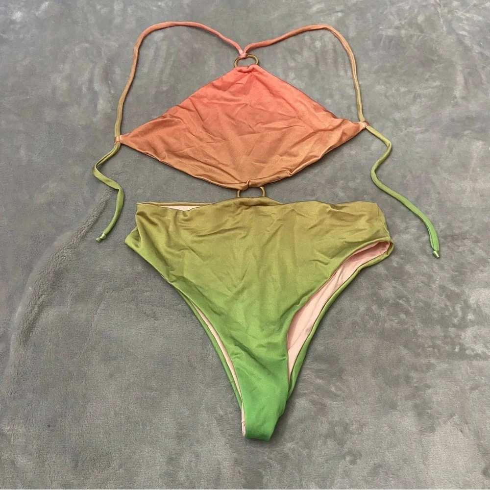 New! Baobab Kira Cut-Out Ombré Gradient One-Piece Swimsuit 27684